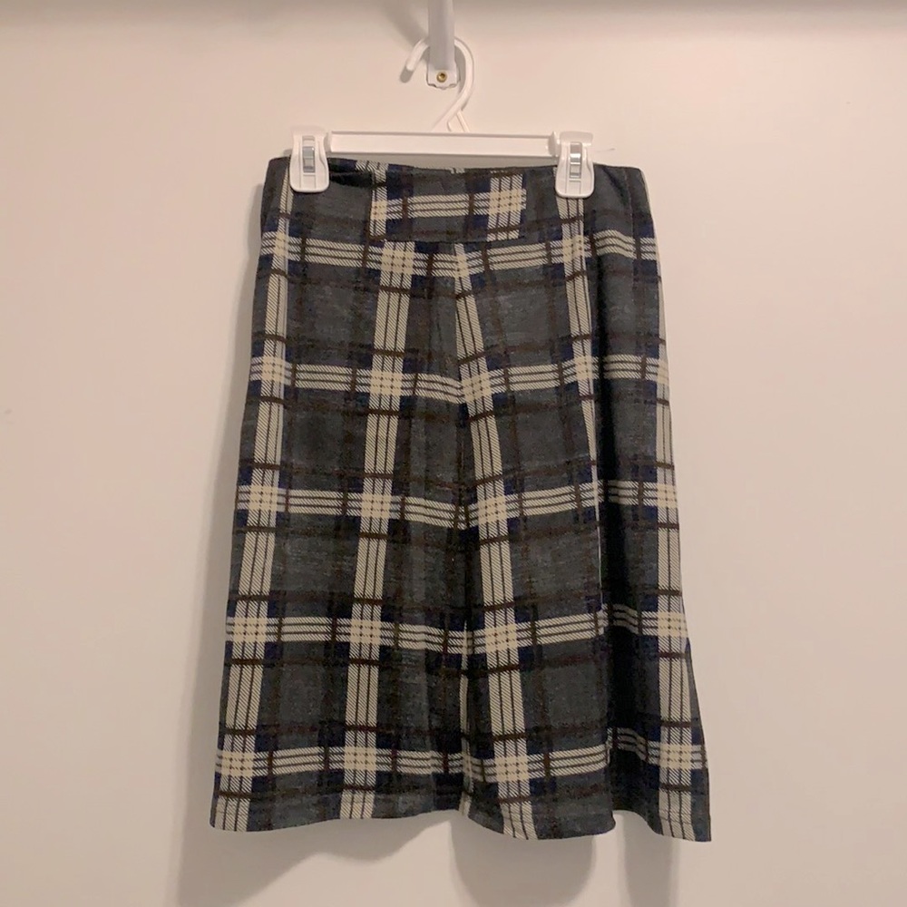 Plaid Knee length skirt